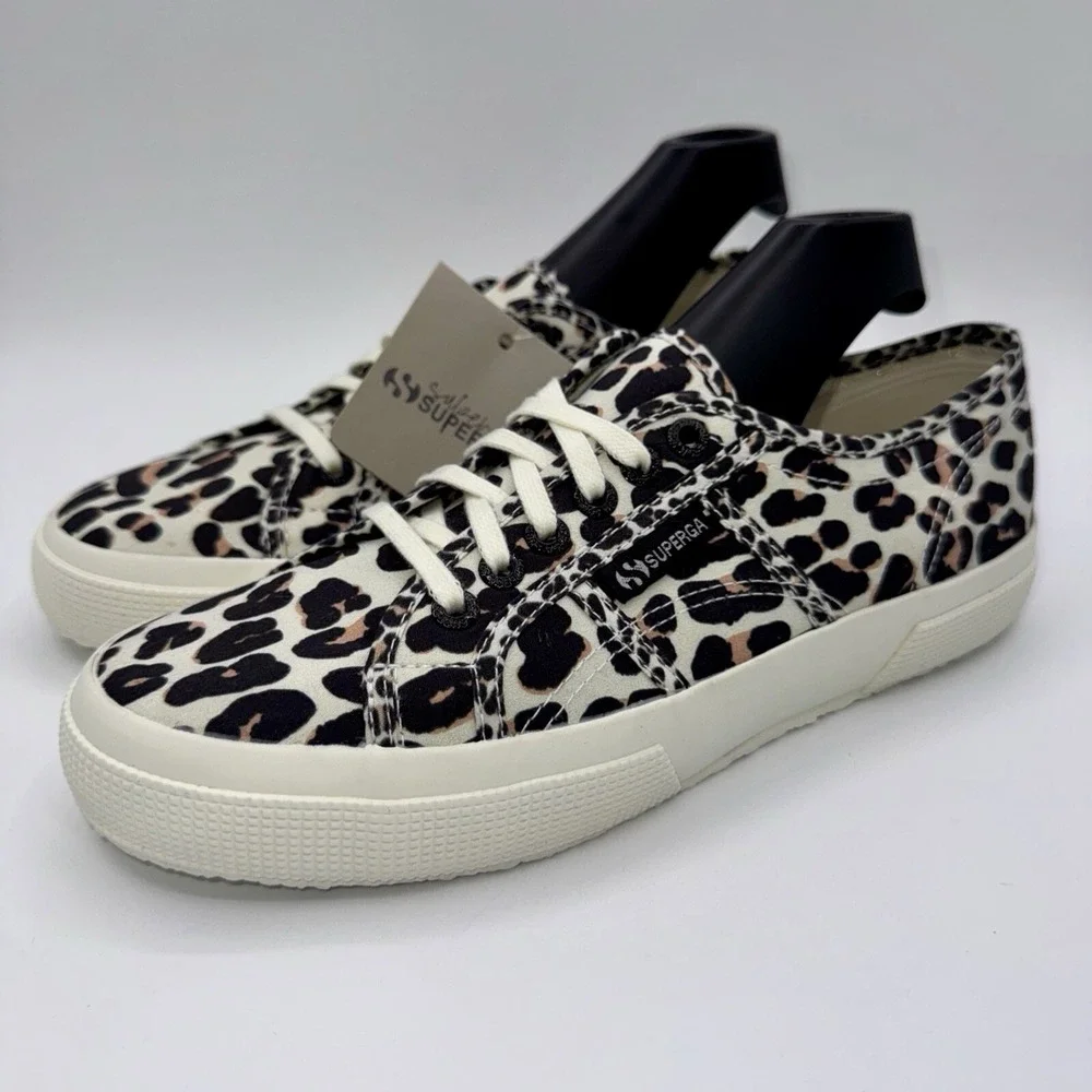 Superga 2750 Sneakers Women's Size 8.5 EU 39.5 Leopard Cheetah Print